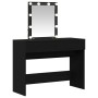 Tocador con espejo y luz LED madera de ingeniería roble negro von , Schlafzimmerkommoden - Ref: Foro24-868842, Preis: 125,49 ...