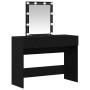 Tocador con espejo y luz LED madera de ingeniería roble negro von , Schlafzimmerkommoden - Ref: Foro24-868842, Preis: 125,49 ...