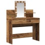 Tocador con espejo y luces LED madera de ingeniería envejecida | Foro24.es | Tu tienda online para hogar, jardín y más Foro24.es