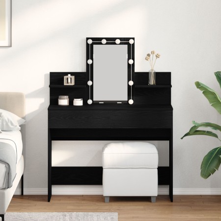 Tocador luz con LED madera ingeniería roble negro 100x40x130 cm | Foro24.es | Tu tienda online para hogar, jardín y más Foro24.es
