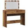 Mesa de tocador con LED Madera Vieja 100x40x120 cm by , Bedroom Dressers - Ref: Foro24-868860, Price: 131,70 €, Discount: %