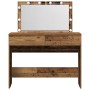 Mesa de tocador con LED Madera Vieja 100x40x120 cm by , Bedroom Dressers - Ref: Foro24-868860, Price: 131,70 €, Discount: %
