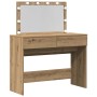 Mesa de Maquillaje con LED Roble Artesanal 100x40x120 cm | Foro24.es | Tu tienda online para hogar, jardín y más Foro24.es