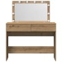 Mesa de Maquillaje con LED Roble Artesanal 100x40x120 cm | Foro24.es | Tu tienda online para hogar, jardín y más Foro24.es