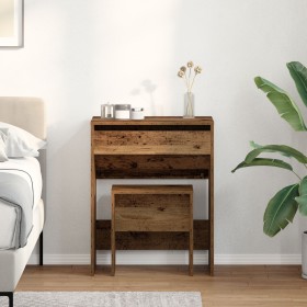 Tocador con espejo de madera de ingeniería