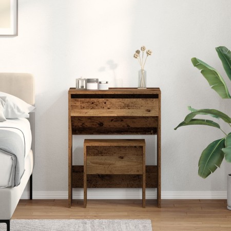 Tocador con espejo de madera de ingeniería envejecida | Foro24.es | Tu tienda online para hogar, jardín y más Foro24.es
