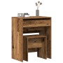 Tocador con espejo de madera de ingeniería envejecida | Foro24.es | Tu tienda online para hogar, jardín y más Foro24.es