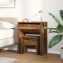 Tocador con espejo de madera de ingeniería envejecida | Foro24.es | Tu tienda online para hogar, jardín y más Foro24.es