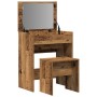 Tocador con espejo de madera de ingeniería envejecida | Foro24.es | Tu tienda online para hogar, jardín y más Foro24.es