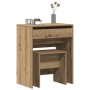 Tocador con espejo de madera de ingeniería roble artisan de , Tocadores para dormitorios - Ref: Foro24-868871, Precio: 95,26 €