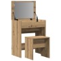 Tocador con espejo de madera de ingeniería roble artisan | Foro24.es | Tu tienda online para hogar, jardín y más Foro24.es