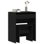 Tocador con espejo de madera de ingeniería roble negro | Foro24.es | Tu tienda online para hogar, jardín y más Foro24.es
