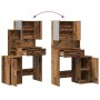 Tocador con espejo y luces LED madera de ingeniería envejecida | Foro24.es | Tu tienda online para hogar, jardín y más Foro24.es