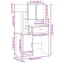 Tocador con espejo y luces LED madera de ingeniería envejecida | Foro24.es | Tu tienda online para hogar, jardín y más Foro24.es