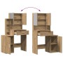 Tocador con espejo y luz LED madera de ingeniería roble artisan by , Bedroom Dressers - Ref: Foro24-868881, Price: 113,58 €, ...