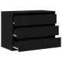 Esquina de Cajones Negro Roble 80x41x58 cm Madera Elaborada by , Drawers - Ref: Foro24-868902, Price: 109,26 €, Discount: %