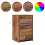 Armario de Noche con Luces LED Madera Vieja Madera de Ingeniería von , Nachttische - Ref: Foro24-868930, Preis: 74,74 €, Raba...