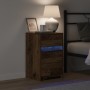 Armario de Noche con Luces LED Madera Vieja Madera de Ingeniería von , Nachttische - Ref: Foro24-868930, Preis: 74,74 €, Raba...