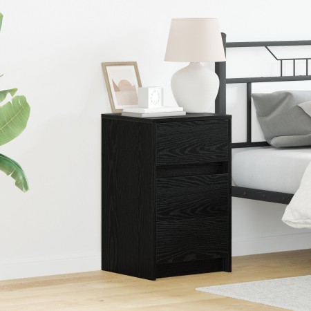 Gabinete de Noche con Luces LED Roble Negro Madera Elaborada | Foro24.es | Tu tienda online para hogar, jardín y más Foro24.es