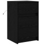 Gabinete de Noche con Luces LED Roble Negro Madera Elaborada | Foro24.es | Tu tienda online para hogar, jardín y más Foro24.es