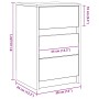 Gabinete de Noche con Luces LED Roble Negro Madera Elaborada | Foro24.es | Tu tienda online para hogar, jardín y más Foro24.es