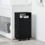 Armario de Baño Estrecho de con Ruedas en Madera de Roble Negra | Foro24.es | Tu tienda online para hogar, jardín y más Foro24.es