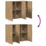 Aparador de madera de ingeniería roble artisan 90x34x80 cm | Foro24.es | Tu tienda online para hogar, jardín y más Foro24.es