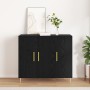 Aparador Negro de Roble 90x34x80 cm de  en Madera Contrachapada | Foro24.es | Tu tienda online para hogar, jardín y más Foro24.es