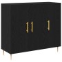 Aparador Negro de Roble 90x34x80 cm de  en Madera Contrachapada | Foro24.es | Tu tienda online para hogar, jardín y más Foro24.es