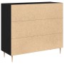 Aparador Negro de Roble 90x34x80 cm de  en Madera Contrachapada | Foro24.es | Tu tienda online para hogar, jardín y más Foro24.es
