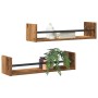 Estantes de pared 2 pcs Madera vieja 60x16x14 cm Madera de ingeniería | Foro24.es | Tu tienda online para hogar, jardín y más Foro24.es