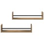 Estanterías 2 pcs de Roble Artesanal 60x16x14 cm Madera Ingenierizada de , Estantes y estanterías - Ref: Foro24-869083, Preci...