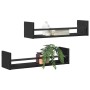 Estantes de pared 2 pcs Roble Negro 60x16x14 cm Madera de ingeniería | Foro24.es | Tu tienda online para hogar, jardín y más Foro24.es