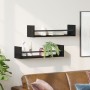 Estantes de pared 2 pcs Roble Negro 60x16x14 cm Madera de ingeniería | Foro24.es | Tu tienda online para hogar, jardín y más Foro24.es