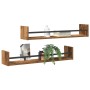 Estanterías de pared 2 pcs Madera antigua 80x16x14 cm Madera de ingeniería de , Estantes y estanterías - Ref: Foro24-869085, ...