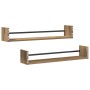 Estantes de Pared 2 pcs Roble Artesanal 80x16x14 cm Madera Contrachapada | Foro24.es | Tu tienda online para hogar, jardín y más Foro24.es