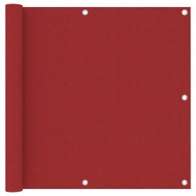Toldo para balcón tela oxford rojo 90x400 cm
