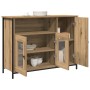 Aparador Artisan Roble 100x35x75 cm Madera Elaborada de , Aparadores - Ref: Foro24-869092, Precio: 105,28 €, Descuento: %