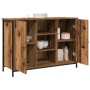 Aparador madera ingeniería envejecida y acero 100x35x70 cm | Foro24.es | Tu tienda online para hogar, jardín y más Foro24.es