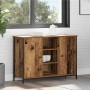 Aparador madera ingeniería envejecida y acero 100x35x70 cm | Foro24.es | Tu tienda online para hogar, jardín y más Foro24.es