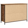 Aparador madera ingeniería envejecida y acero 100x35x70 cm | Foro24.es | Tu tienda online para hogar, jardín y más Foro24.es