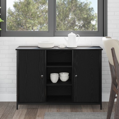 Aparador Roble negro 100x35x70 cm Madera engineered y acero von , Sideboards - Ref: Foro24-869096, Preis: 94,56 €, Rabatt: %