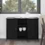 Aparador Roble negro 100x35x70 cm Madera engineered y acero von , Sideboards - Ref: Foro24-869096, Preis: 94,56 €, Rabatt: %