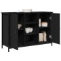 Aparador Roble negro 100x35x70 cm Madera engineered y acero von , Sideboards - Ref: Foro24-869096, Preis: 94,56 €, Rabatt: %