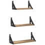 Conjunto de 3 Estantes de Pared de Madera de Roble Ahumado von , Regale und Regale - Ref: Foro24-869097, Preis: 22,45 €, Raba...