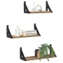 Conjunto de 3 Estantes de Pared de Madera de Roble Ahumado von , Regale und Regale - Ref: Foro24-869097, Preis: 22,45 €, Raba...