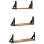 Conjunto de 3 Estantes de Pared de Madera de Roble Ahumado von , Regale und Regale - Ref: Foro24-869097, Preis: 22,45 €, Raba...