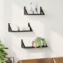 Juego de Estantes de Pared de 3 Piezas de Roble Negro | Foro24.es | Tu tienda online para hogar, jardín y más Foro24.es