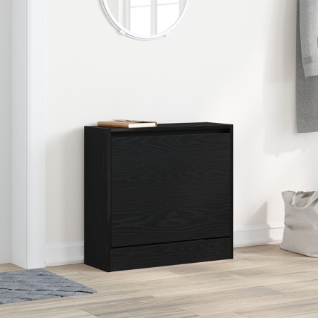Cabinet para Zapatos Negro Roble 60x21x57 cm Madera Elaborada von , Schuhregale und Schuhorganisatoren - Ref: Foro24-869101, ...