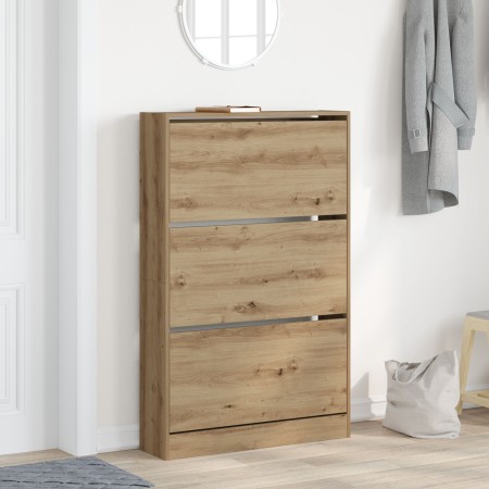 Zapatero de roble artesanal 80x21x125,5 cm de madera elaborada | Foro24.es | Tu tienda online para hogar, jardín y más Foro24.es